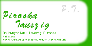 piroska tauszig business card